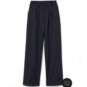 H&M Pinstripe Straight Leg Trousers